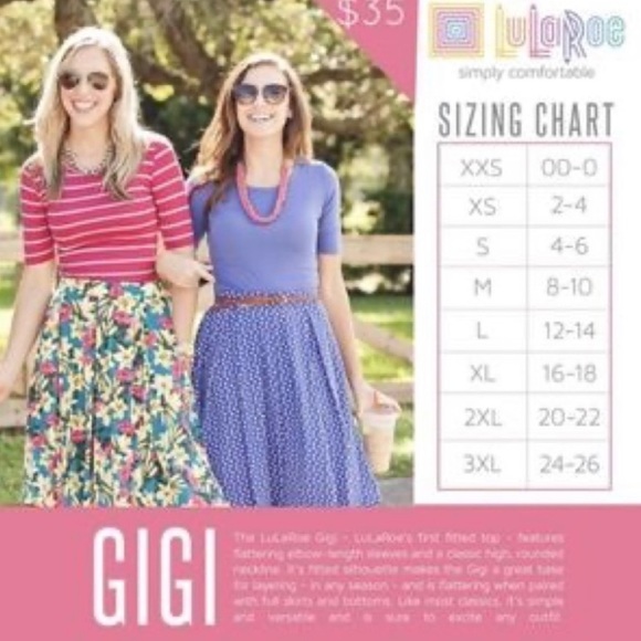 LuLaRoe Gigi shirt (or maybe Randy?) XS NWT - Picture 6 of 8